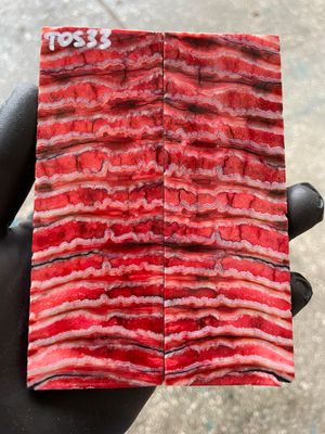 Mammoth Tooth Knife Handle Scales Stabilized Pair 5.23-1.81-0.39 inch TOS33