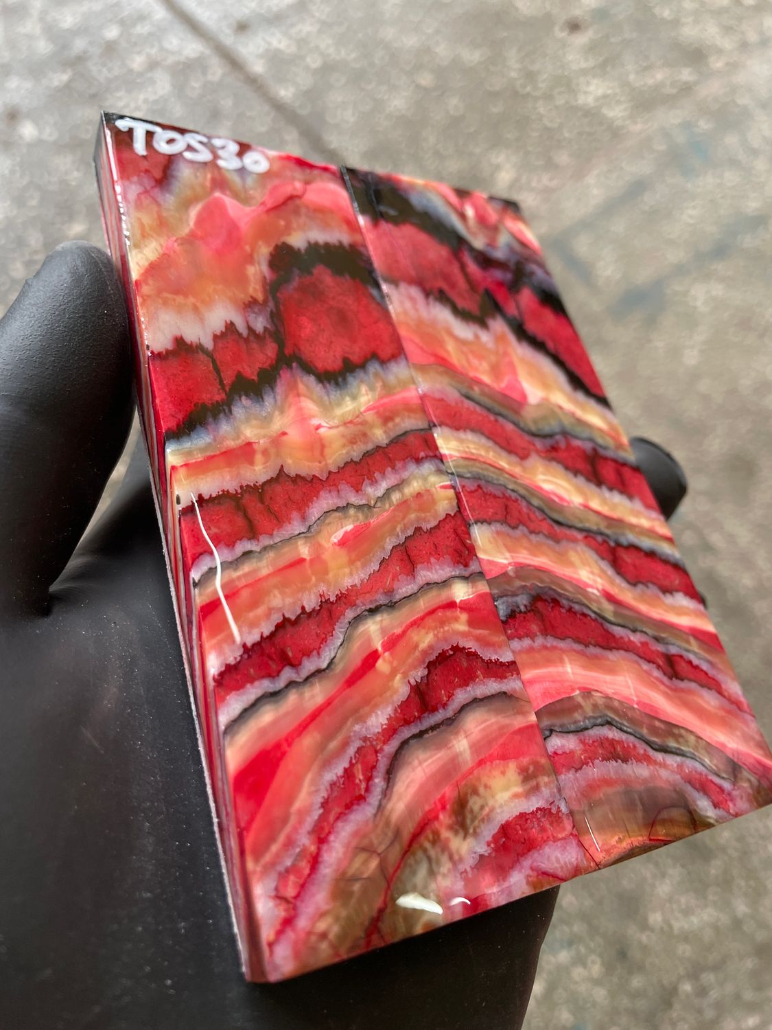 woolly mammoth tooth stabilized scales for knifemaking handle