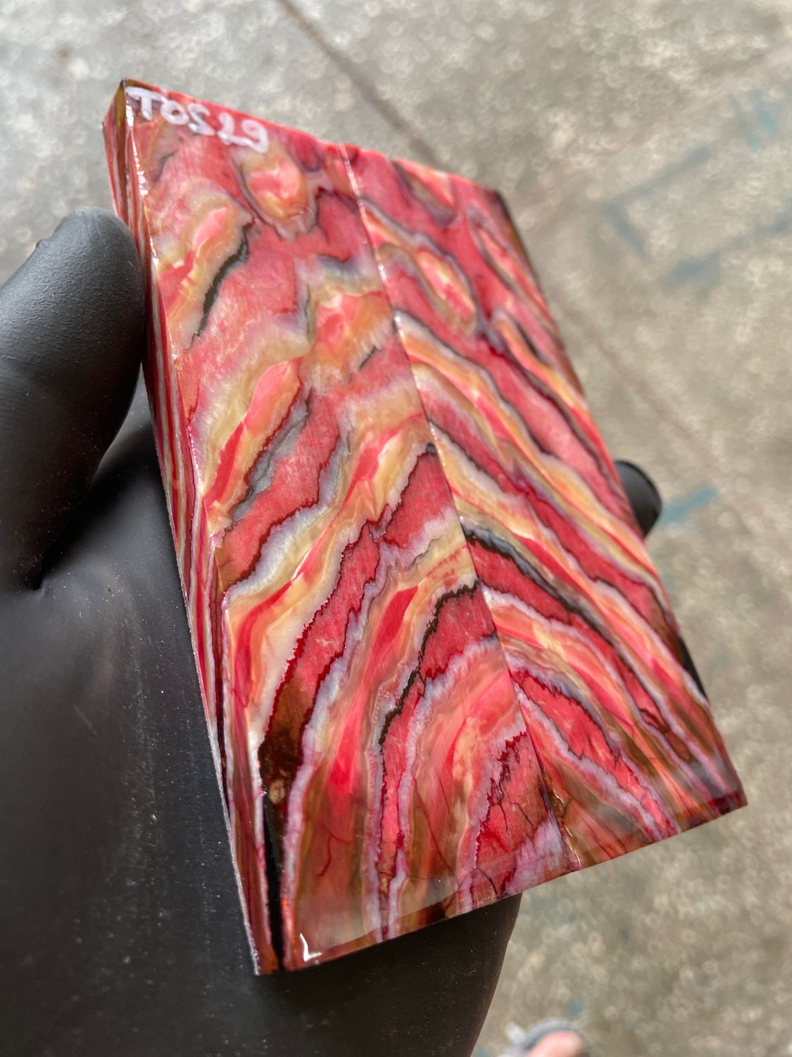 woolly mammoth tooth stabilized scales for knifemaking handle