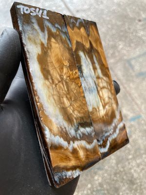 woolly mammoth tooth stabilized scales for knifemaking handle