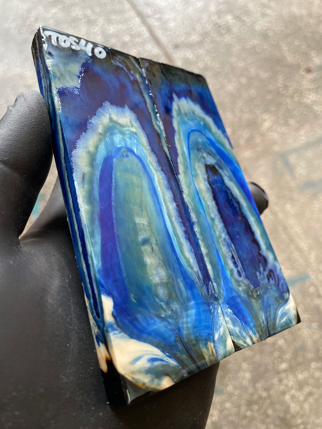 woolly mammoth tooth stabilized scales for knifemaking handle