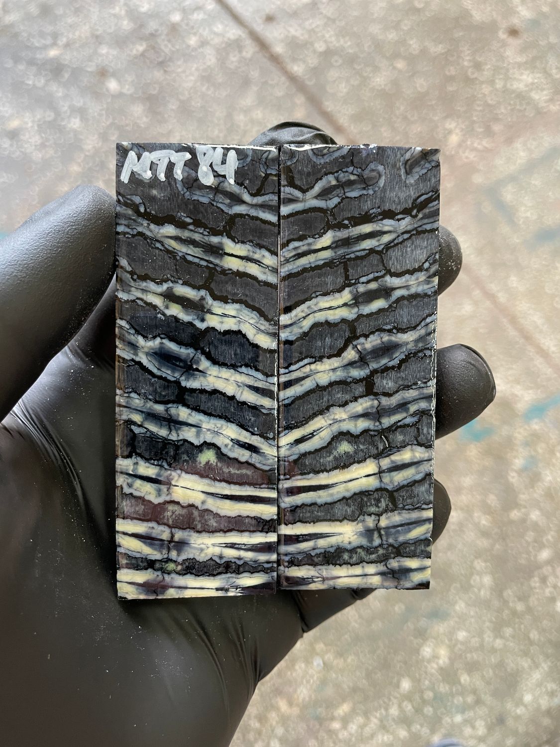 Mammoth Tooth Knife Scale Stabilized Pair for Pocket Knife 3.66-1.33-0.27 inch MTT84