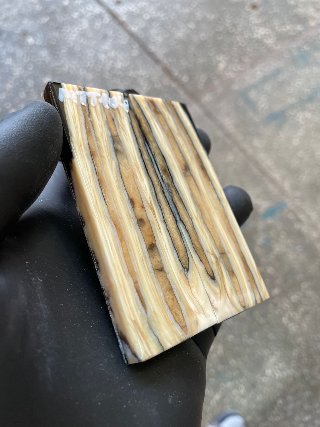 Mammoth Tooth Knife Scale Stabilized Pair for Pocket Knife 3.66-1.33-0.27 inch MTT104