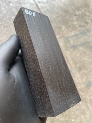 5000-Year-Old Bog Oak Stabilized Knife Block Ancient Wood Handle Material 5.39 × 1.85 × 1.14 inch BO9