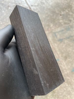 5000-Year-Old Bog Oak Stabilized Knife Block Ancient Wood Handle Material 5.39 × 1.85 × 1.14 inch BO9