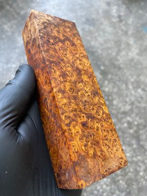 Premium stabilized Amboyna burl exotic wood for knife making