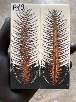 Pinecone Resin Knife Scales Stabilized Pair - Handle Material 5.19-1.73-0.43inch P19
