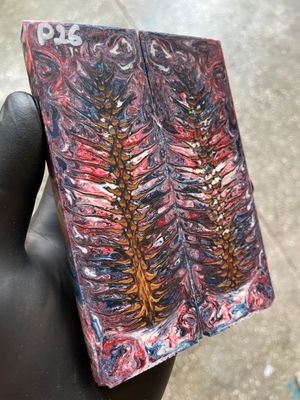Pinecone Resin Knife Scales Stabilized Pair - Handle Material 5.19-1.73-0.43inch P26