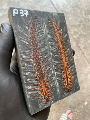 Pinecone Resin Knife Scales Stabilized Pair - Handle Material 5.19-1.73-0.43inch P37