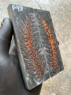 Pinecone Resin Knife Scales Stabilized Pair - Handle Material 5.19-1.73-0.43inch P49