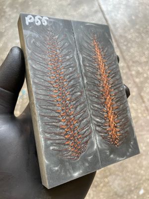 Pinecone Resin Knife Scales Stabilized Pair - Handle Material 5.19-1.73-0.43inch P55