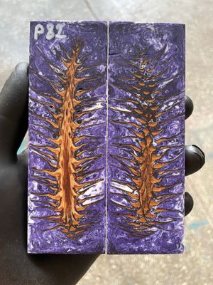 Pinecone Resin Knife Scales Stabilized Pair - Handle Material 5.19-1.73-0.43inch P82