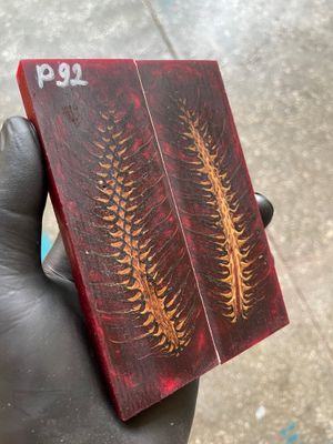 Pinecone Resin Knife Scales Stabilized Pair - Handle Material 5.19-1.73-0.43inch P92