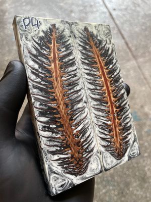 Pinecone Resin Knife Scales Stabilized Pair - Handle Material 5.19-1.73-0.43inch P4