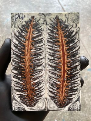 Pinecone Resin Knife Scales Stabilized Pair - Handle Material 5.19-1.73-0.43inch P4