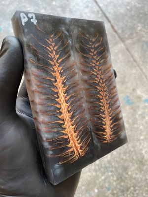Pinecone Resin Knife Scales Stabilized Pair - Handle Material 5.19-1.73-0.43inch P7