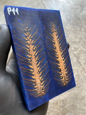 Pinecone Resin Knife Scales Stabilized Pair - Handle Material 5.19-1.73-0.43inch P11