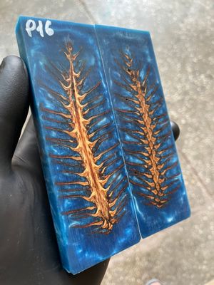 Pinecone Resin Knife Scales Stabilized Pair - Handle Material 5.19-1.73-0.43inch P16