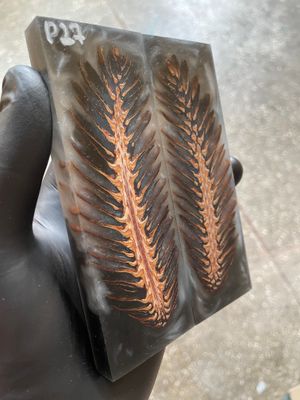 Pinecone Resin Knife Scales Stabilized Pair - Handle Material 5.19-1.73-0.43inch P27
