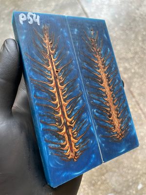 Pinecone Resin Knife Scales Stabilized Pair - Handle Material 5.19-1.73-0.43inch P54