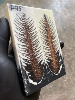 Pinecone Resin Knife Scales Stabilized Pair - Handle Material 5.19-1.73-0.43inch P75