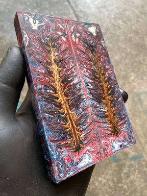 Pinecone Resin Knife Scales Stabilized Pair - Handle Material 5.19-1.73-0.43inch P83