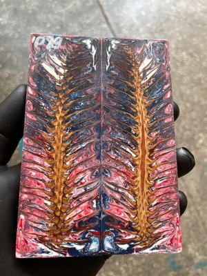 Pinecone Resin Knife Scales Stabilized Pair - Handle Material 5.19-1.73-0.43inch P89