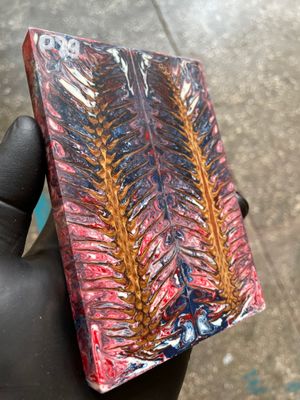 Pinecone Resin Knife Scales Stabilized Pair - Handle Material 5.19-1.73-0.43inch P89