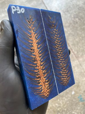 Pinecone Resin Knife Scales Stabilized Pair - Handle Material 5.19-1.73-0.43inch P30