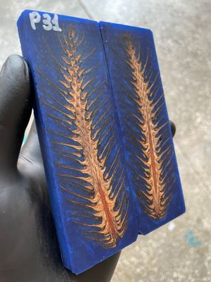 Pinecone Resin Knife Scales Stabilized Pair - Handle Material 5.19-1.73-0.43inch P31