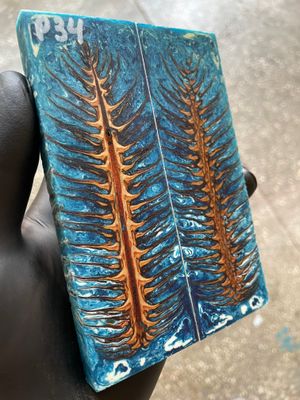 Pinecone Resin Knife Scales Stabilized Pair - Handle Material 5.19-1.73-0.43inch P34