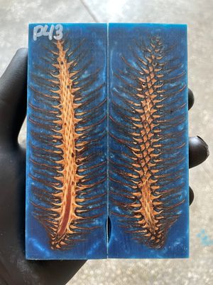 Pinecone Resin Knife Scales Stabilized Pair - Handle Material 5.19-1.73-0.43inch P43