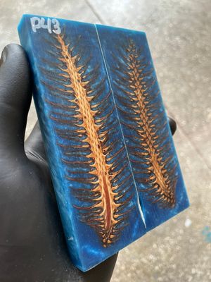 Pinecone Resin Knife Scales Stabilized Pair - Handle Material 5.19-1.73-0.43inch P43