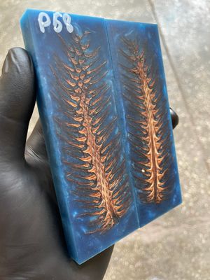 Pinecone Resin Knife Scales Stabilized Pair - Handle Material 5.19-1.73-0.43inch P58