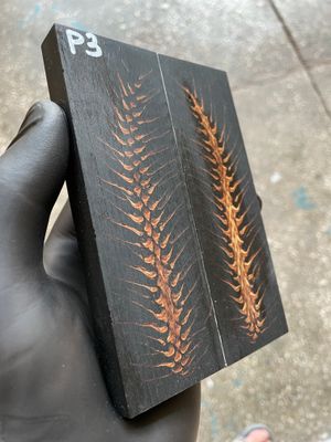 Pinecone Resin Knife Scales Stabilized Pair - Handle Material 5.19-1.73-0.43inch P3