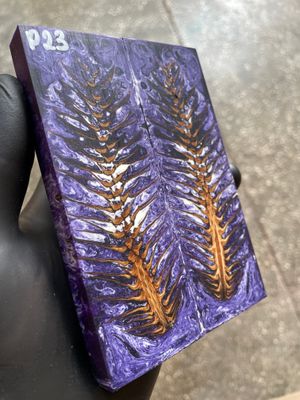 Pinecone Resin Knife Scales Stabilized Pair - Handle Material 5.19-1.73-0.43inch P23