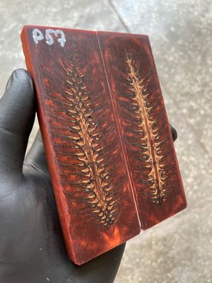 Pinecone Resin Knife Scales Stabilized Pair - Handle Material 5.19-1.73-0.43inch P57