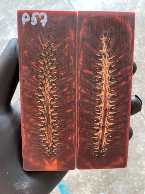 Pinecone Resin Knife Scales Stabilized Pair - Handle Material 5.19-1.73-0.43inch P57