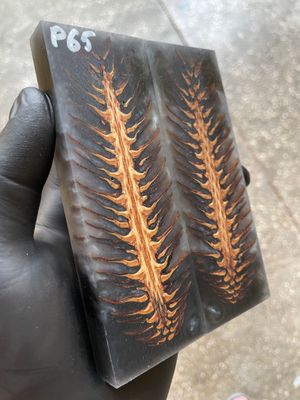 Pinecone Resin Knife Scales Stabilized Pair - Handle Material 5.19-1.73-0.43inch P65