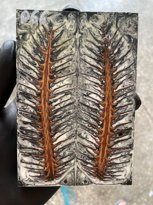 Pinecone Resin Knife Scales Stabilized Pair - Handle Material 5.19-1.73-0.43inch P66