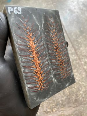 Pinecone Resin Knife Scales Stabilized Pair - Handle Material 5.19-1.73-0.43inch P69