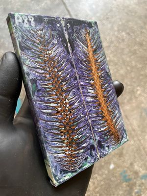 Pinecone Resin Knife Scales Stabilized Pair - Handle Material 5.19-1.73-0.43inch P88