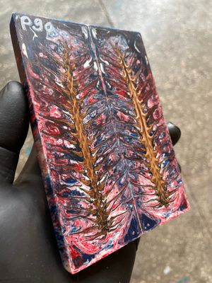 Pinecone Resin Knife Scales Stabilized Pair - Handle Material 5.19-1.73-0.43inch P90