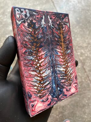 Pinecone Resin Knife Scales Stabilized Pair - Handle Material 5.19-1.73-0.43inch P78