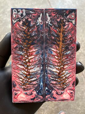 Pinecone Resin Knife Scales Stabilized Pair - Handle Material 5.19-1.73-0.43inch P78