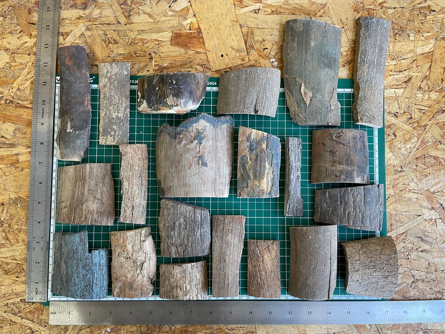 Mammoth tusk bark offcuts assorted natural fossil ivory pieces for knife making and crafts