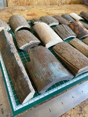 Mammoth tusk bark offcuts assorted natural fossil ivory pieces for knife making and crafts