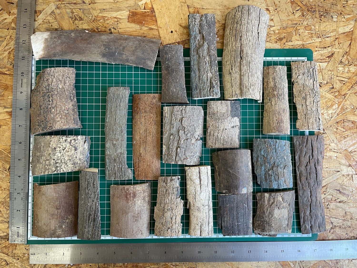 Mammoth tusk bark offcuts assorted natural fossil ivory pieces for knife making and crafts