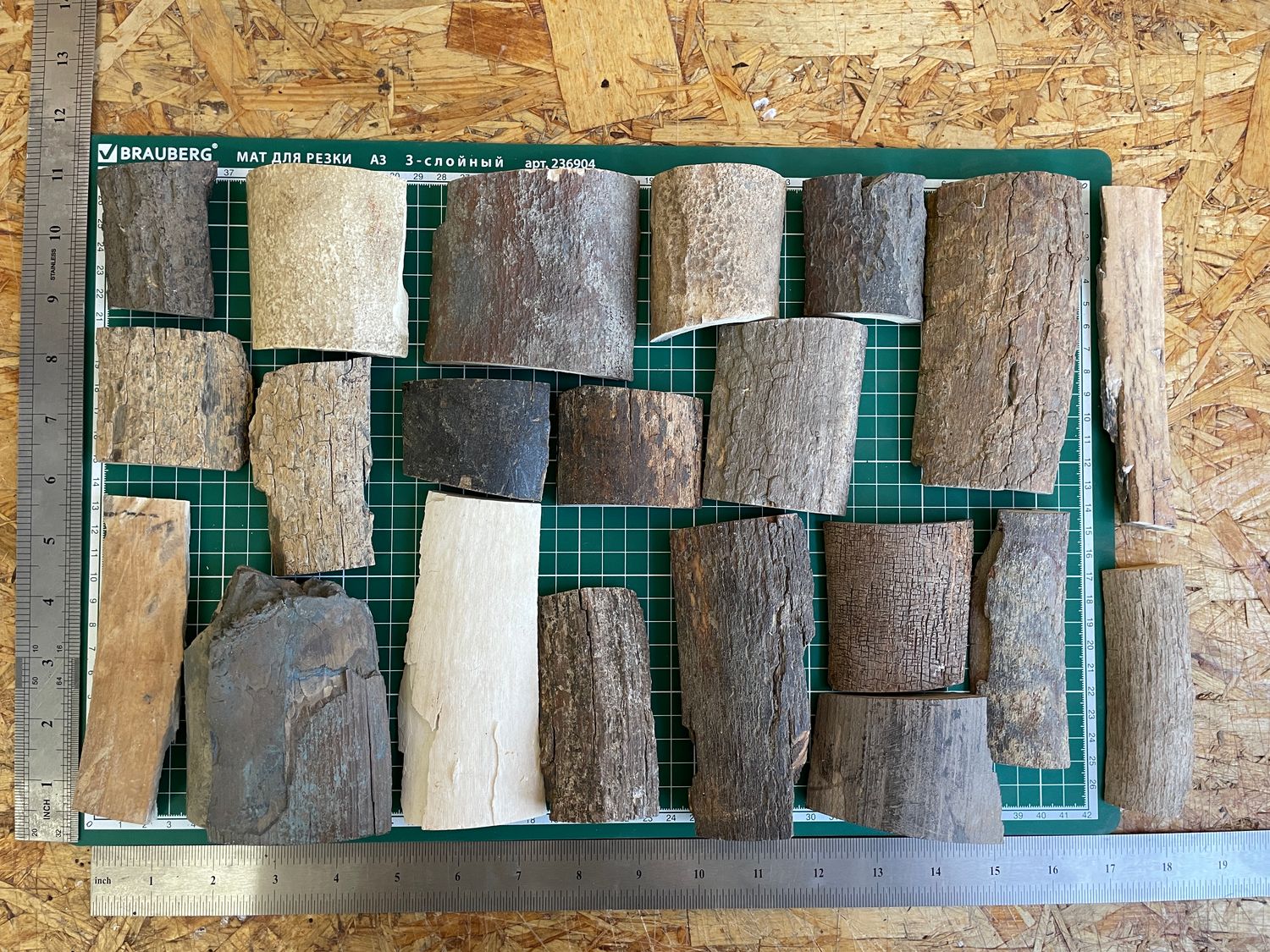 Mammoth tusk bark offcuts assorted natural fossil ivory pieces for knife making and crafts