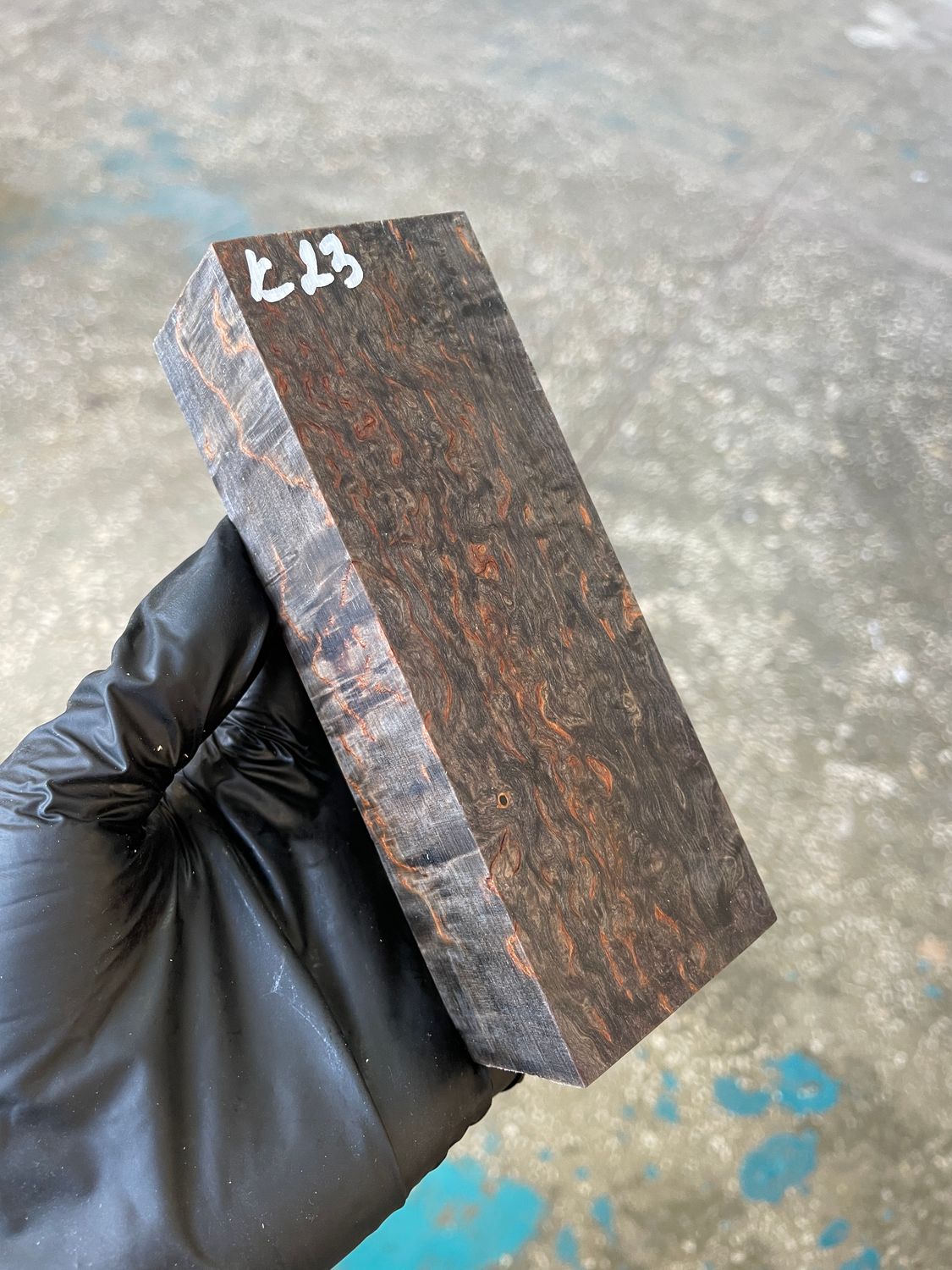 Karelian Birch Stabilized Block for Knife Handle – Curly Masur Birch Wood Blank for Knifemaking K23